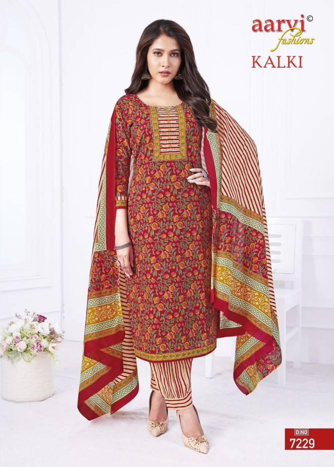 Aarvi Kalki Vol Printed Cotton Kurti Afghani Pant With Dupatta Wholesale Clothing Distributors In India
